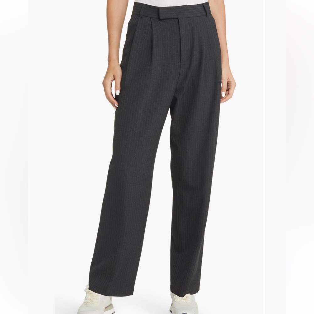 Rails || Tay pinstripe pleat pants in charcoal